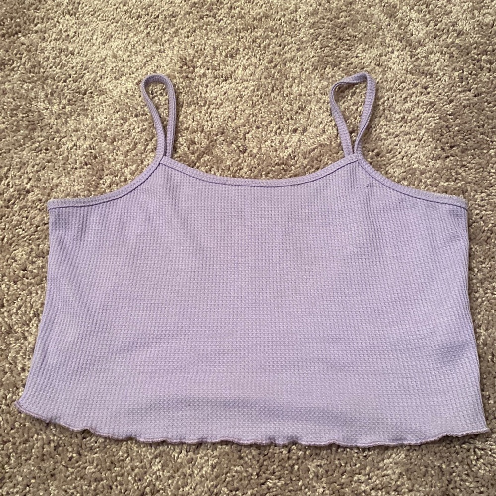 purple ROMWE cropped tank top